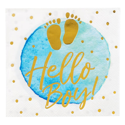 Serviettes de table Hello Boy Papier 33cm