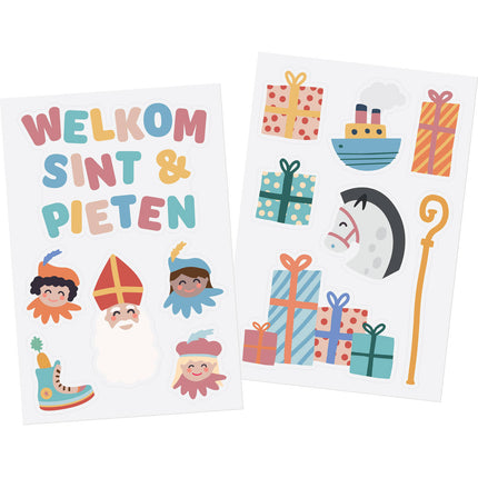 Autocollants de fenêtre Bienvenue Sint & Pieten