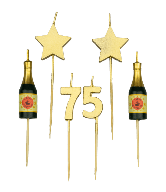 Bougies 75 ans Champagne 17.5cm