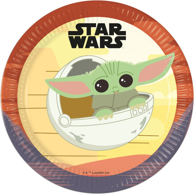 Star Wars Plates Baby Yoda 23cm 8pcs