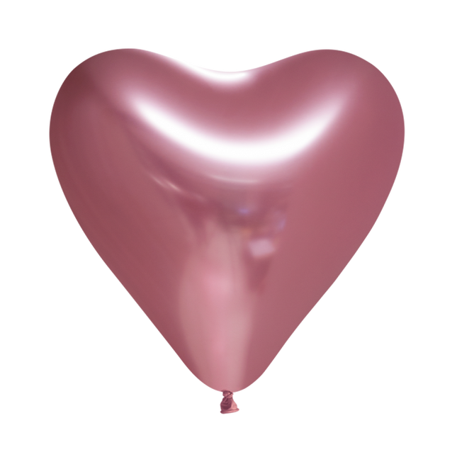 Ballons en forme de coeur rose 30cm 6pcs