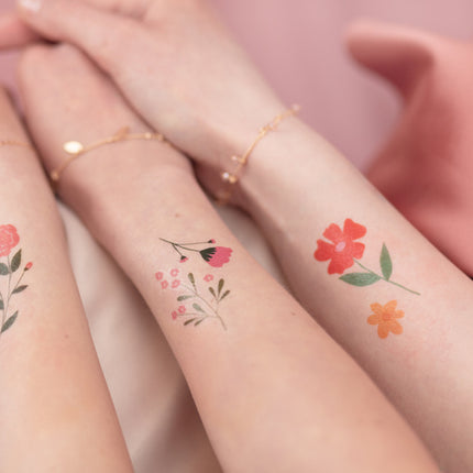 Tatouages Fleurs Mix 19pcs