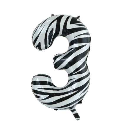 Ballon de baudruche Figure 3 Zebra XL 86cm vide