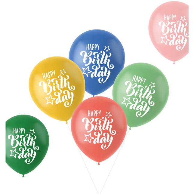 Ballons Happy Birthday 33cm 6pcs