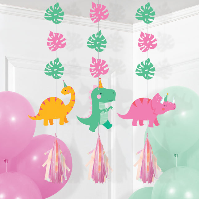 Décoration suspendue Dino 91cm 3pcs