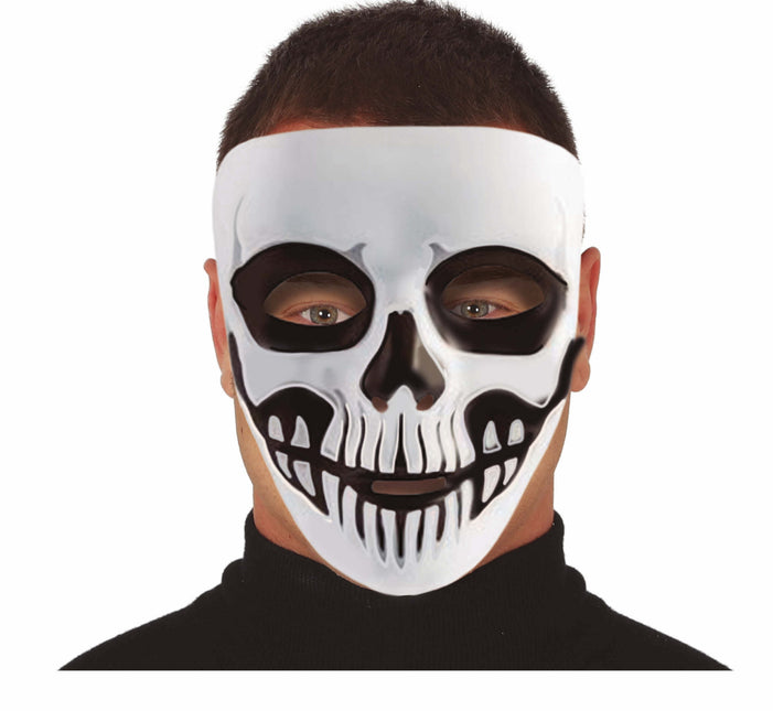 Masque d'Halloween noir et blanc Squelette