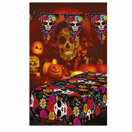 Nappe Halloween Fleurs 2.74m