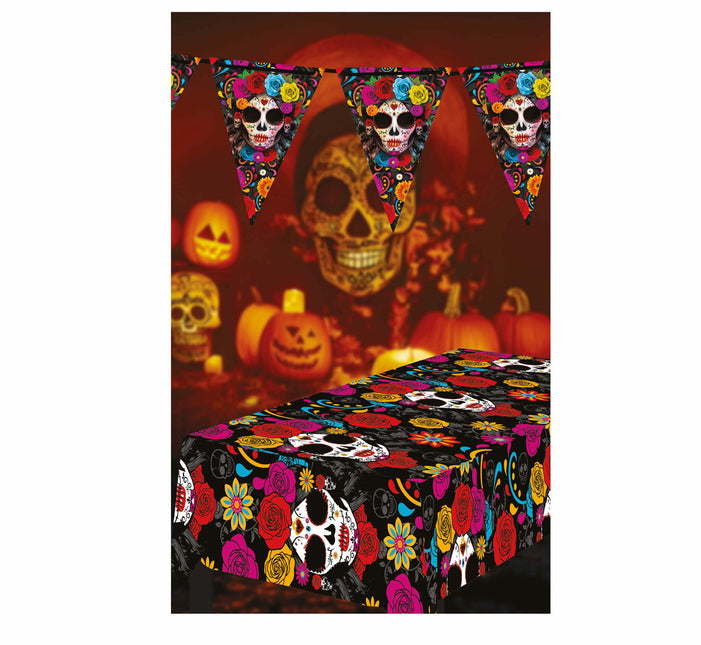 Nappe Halloween Fleurs 2.74m