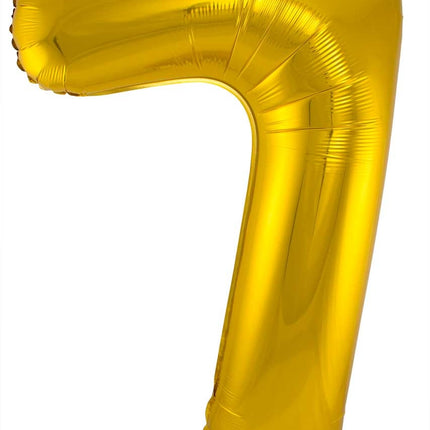 Ballon de baudruche Figure 7 Gold Metallic XL 86cm vide