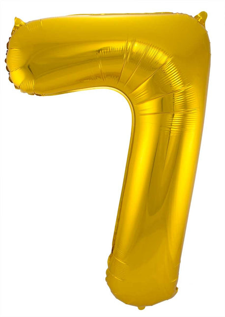 Ballon de baudruche Figure 7 Gold Metallic XL 86cm vide