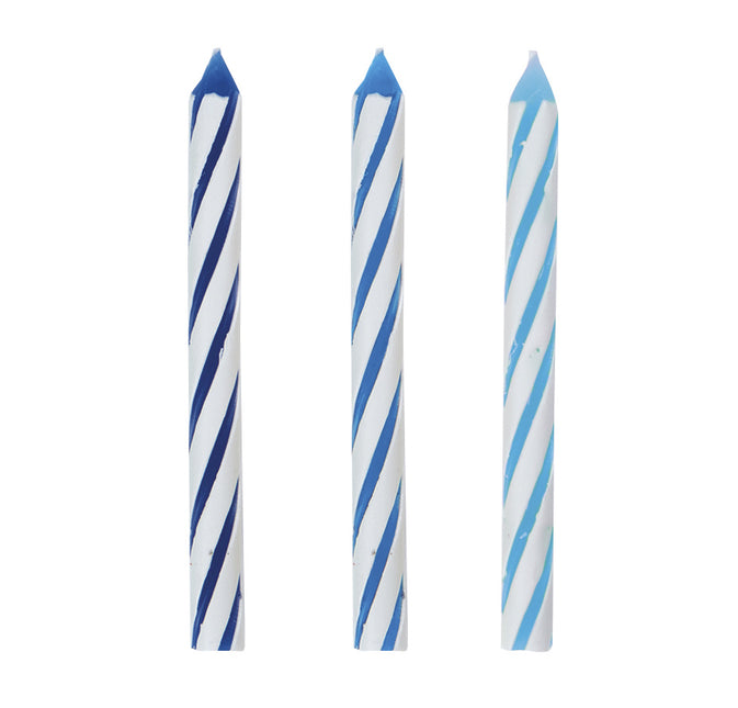 Set de bougies Happy Birthday Bleu pailleté 13 pièces