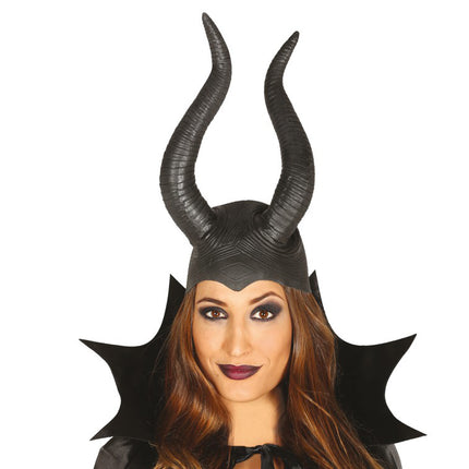 Casque d'Halloween Cornes noires