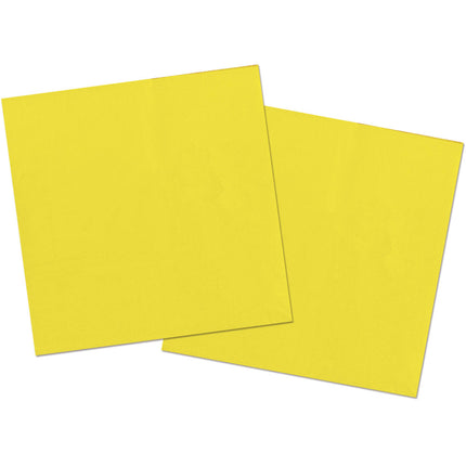 Serviettes de table jaunes 3 couches 33cm 20pcs