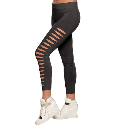 Legging noir trous L-XL