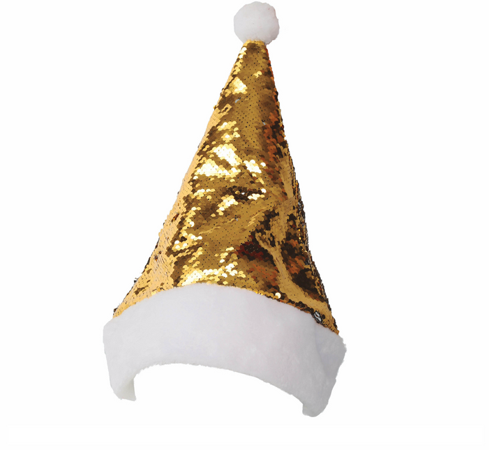 Bonnet de Père Noël Or