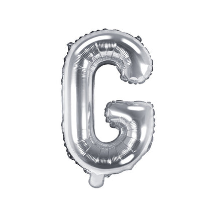 Ballon de baudruche Lettre G Argent Vide 35cm