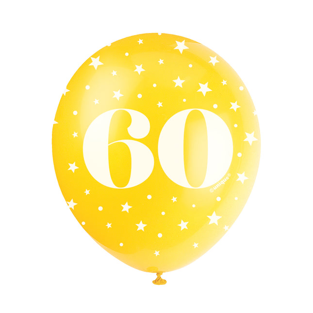 Ballons 60 ans Confetti 30cm 5pcs