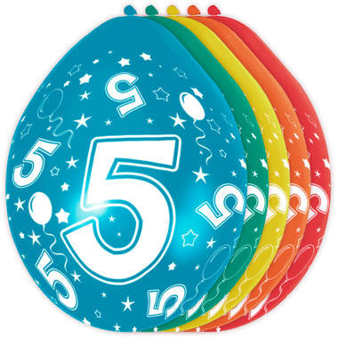 Ballons 5 ans Décoration 30cm 5pcs