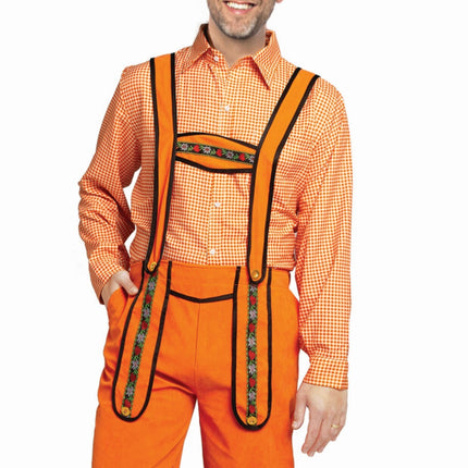 Lederhosen orange Hommes Johann Lang