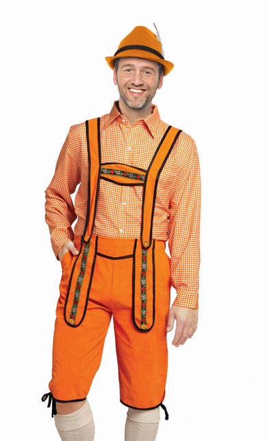 Lederhosen orange Hommes Johann Lang