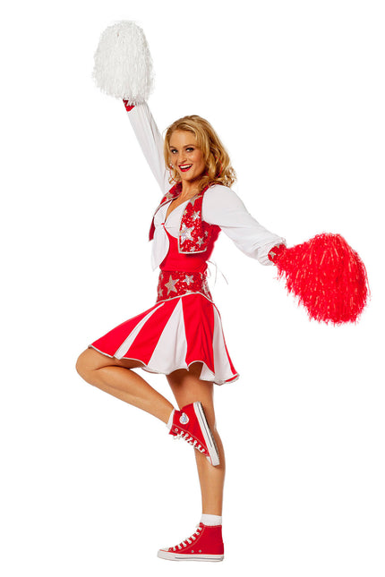 Combinaison de pom-pom girl rouge pour femmes