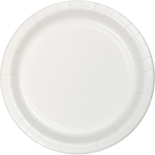 Assiettes blanches 23cm 8pcs