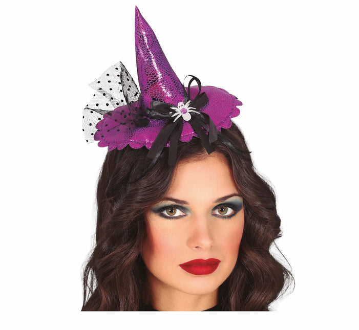 Bandeau de cheveux violet Chapeau de sorcière