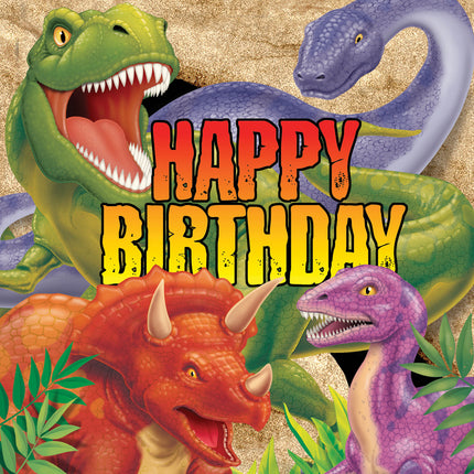 Serviettes Dino Happy Birthday 33cm 16pcs