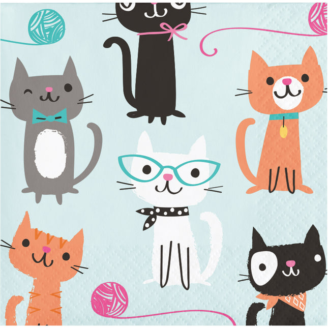 Serviettes de table Party Cats 25cm 16pcs