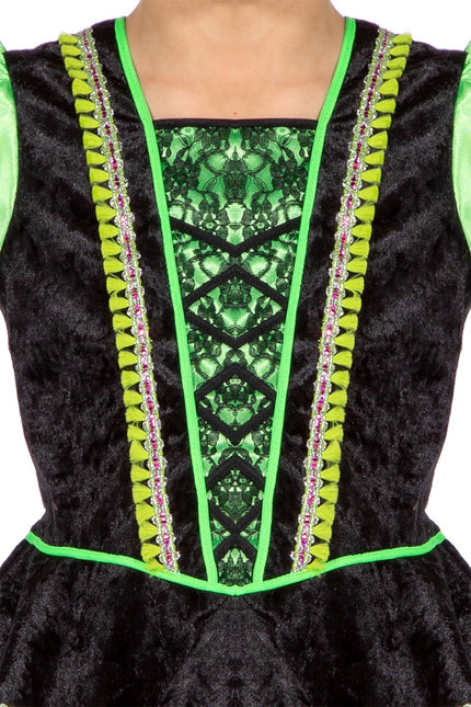 Robe de sorcière fille verte