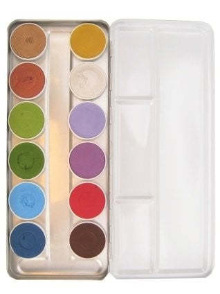 Palette de maquillage colorée 12 pièces