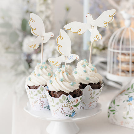 Moules à cupcake Fleurs 6pcs