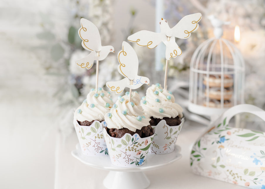 Moules à cupcake Fleurs 6pcs