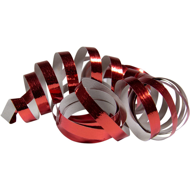 Serpentines rouges métalliques 4m 18 anneaux 2pcs