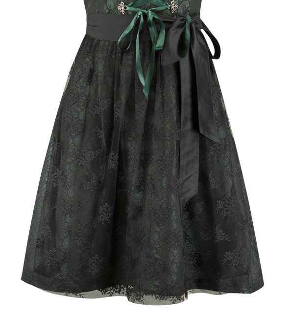 Noir Vert Dirndl Robe Oktoberfest Femmes Jaquard