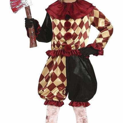 Horror Clown Halloween Costume Enfant Rouge