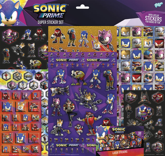 Jeu d'autocollants Sonic grand format