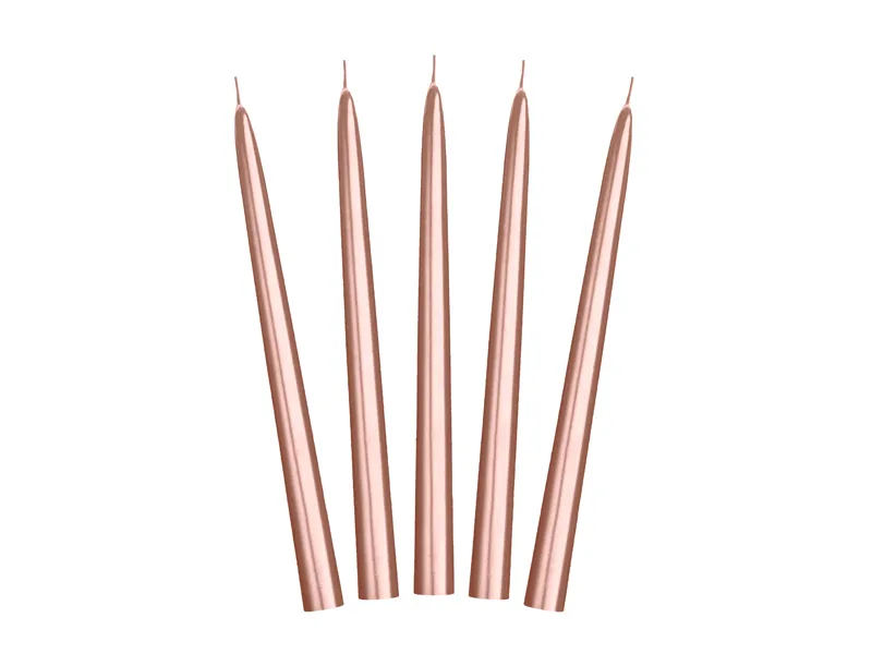 Bougies Rose Gold Metallic 24cm 10pcs