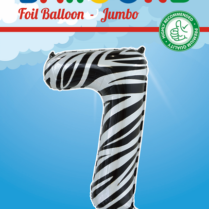 Ballon de baudruche Figure 7 Zebra XL 86cm vide