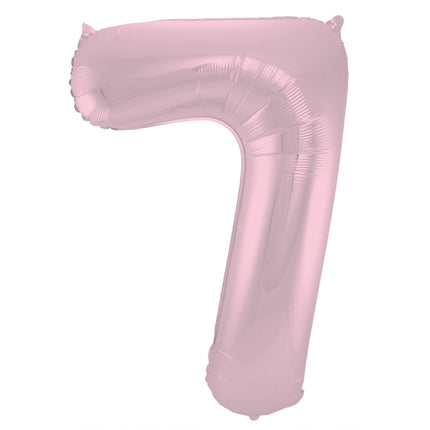 Ballon de baudruche Figure 7 rose pastel XL 86cm vide