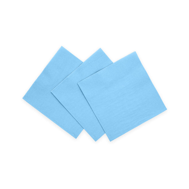 Serviettes de table bleu clair 3 couches 24cm 20pcs