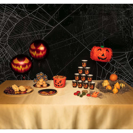 Tasses d'Halloween Citrouille Papier 210ml 10pcs