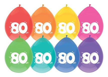 Ballons 80 Years Party 25cm 6pcs