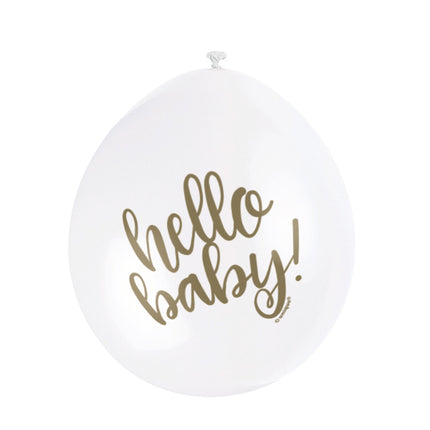 Ballons de naissance Hello Baby 25cm 10pcs