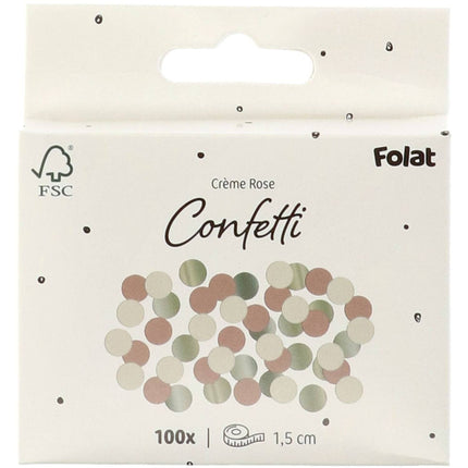 Confetti de crème rose et blanc 14gr