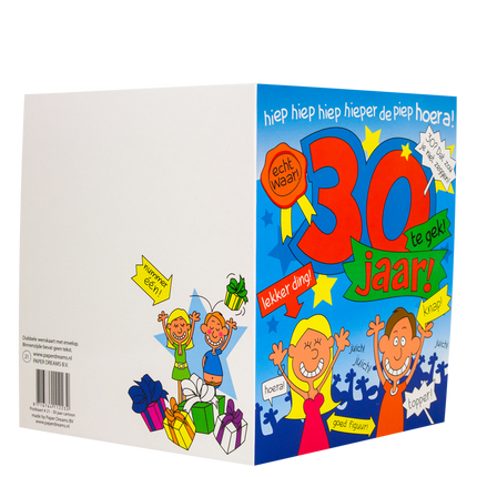 Carte d'anniversaire 30 Years Cartoon 16.5cm