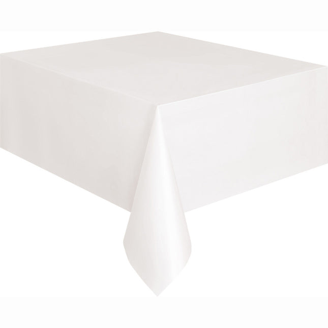 Nappe blanche en plastique 2.74m