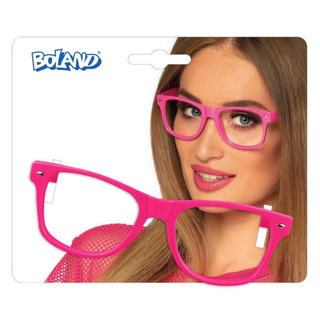 Lunettes de fête rose fluo