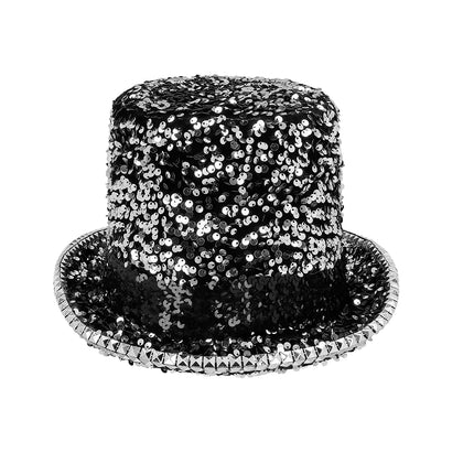 Chapeau argenté à paillettes