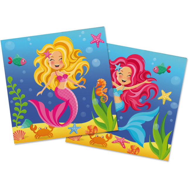 Serviettes de table Mermaid Party 33cm 20pcs